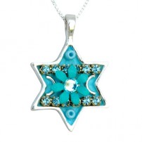 Star of David Necklace  - Turquoise 